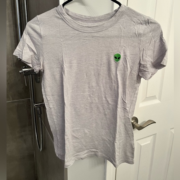 Sunday Best Candy T-Shirt, Grey with Alien Embroidery, Size XS - Picture 2 of 4